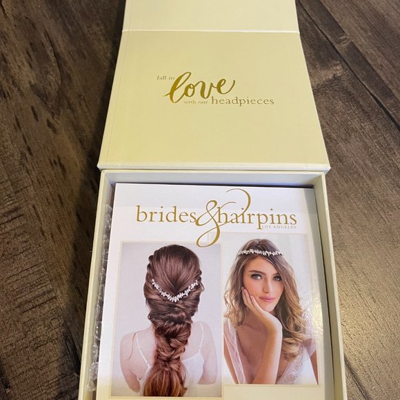 Wedding Hair Vine Headband - Swarovski Crystal & Pearl main image 4